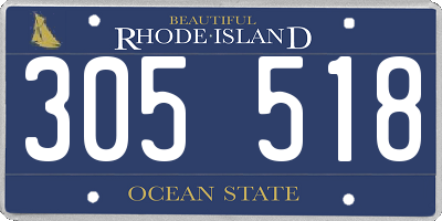 RI license plate 305518