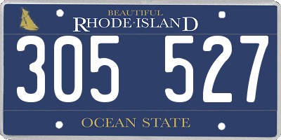 RI license plate 305527