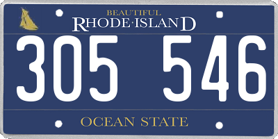 RI license plate 305546