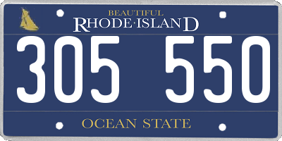 RI license plate 305550