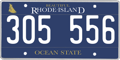 RI license plate 305556