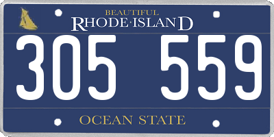 RI license plate 305559