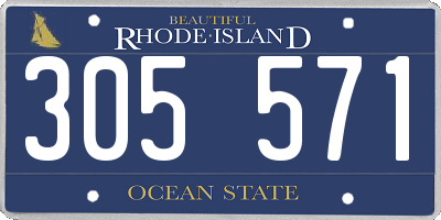 RI license plate 305571