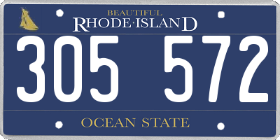 RI license plate 305572