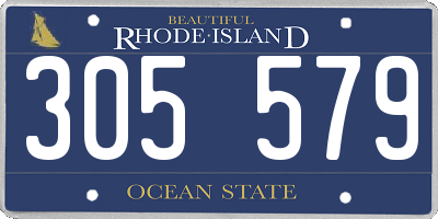 RI license plate 305579