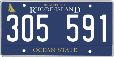 RI license plate 305591