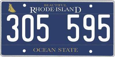 RI license plate 305595