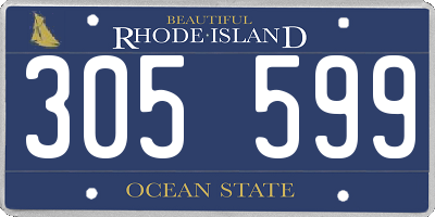 RI license plate 305599