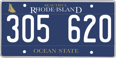 RI license plate 305620