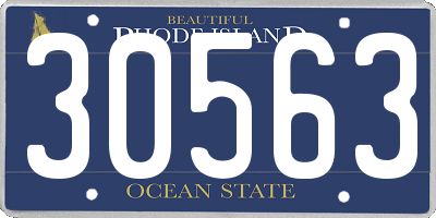 RI license plate 30563