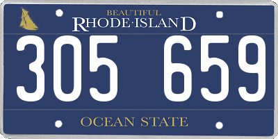 RI license plate 305659
