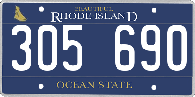 RI license plate 305690