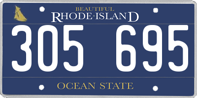 RI license plate 305695