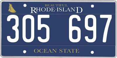 RI license plate 305697