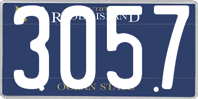 RI license plate 3057