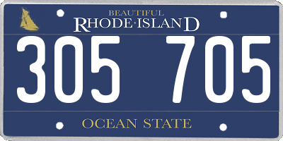 RI license plate 305705