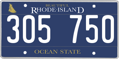 RI license plate 305750