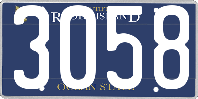 RI license plate 3058