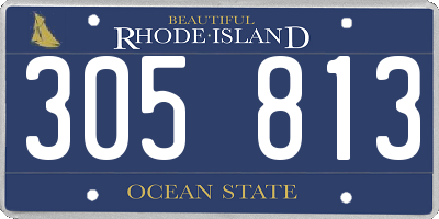 RI license plate 305813