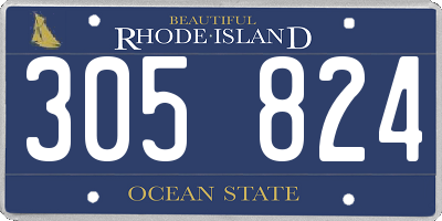 RI license plate 305824