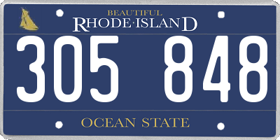 RI license plate 305848