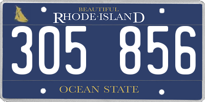 RI license plate 305856