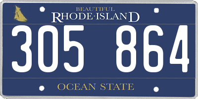 RI license plate 305864