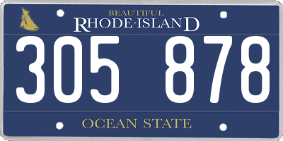 RI license plate 305878