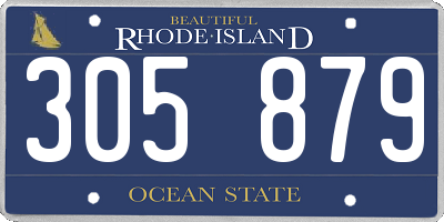 RI license plate 305879