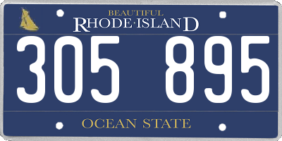 RI license plate 305895