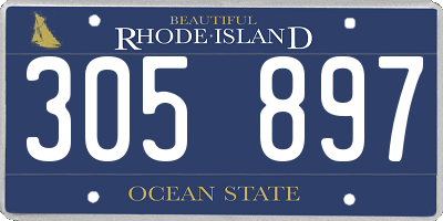 RI license plate 305897