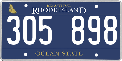 RI license plate 305898