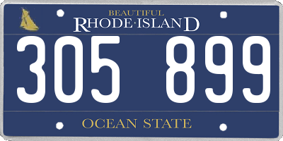 RI license plate 305899