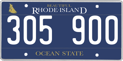 RI license plate 305900