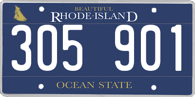RI license plate 305901