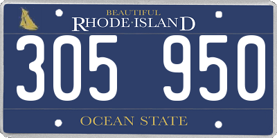 RI license plate 305950