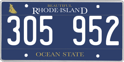 RI license plate 305952