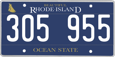 RI license plate 305955