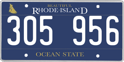 RI license plate 305956