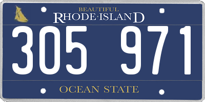 RI license plate 305971
