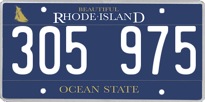 RI license plate 305975
