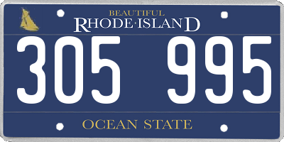 RI license plate 305995