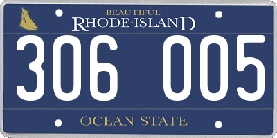 RI license plate 306005