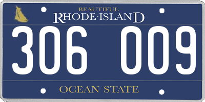 RI license plate 306009