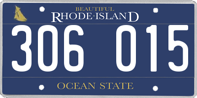 RI license plate 306015
