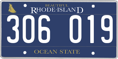 RI license plate 306019