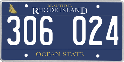RI license plate 306024