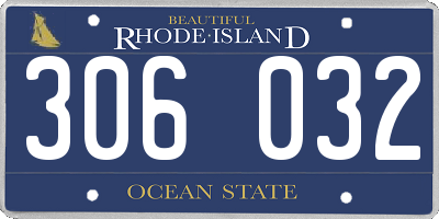 RI license plate 306032