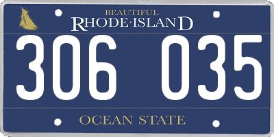 RI license plate 306035
