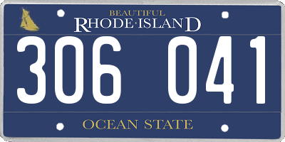 RI license plate 306041